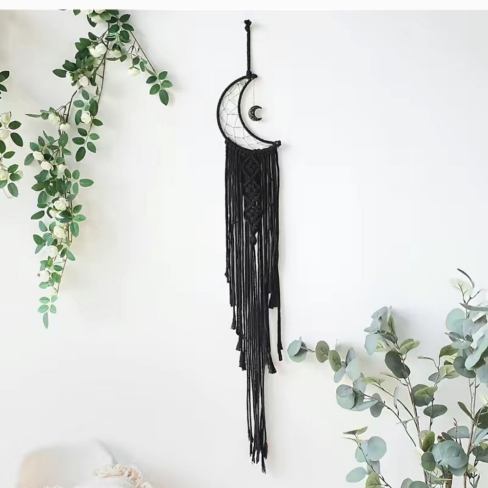 Black Crescent Moon Wall Hanging